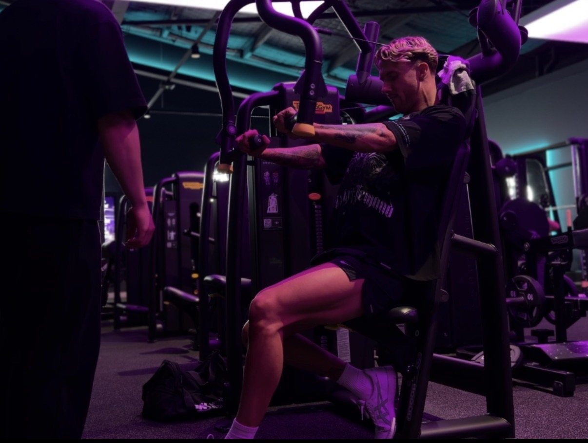Jye Wilson training in the gym